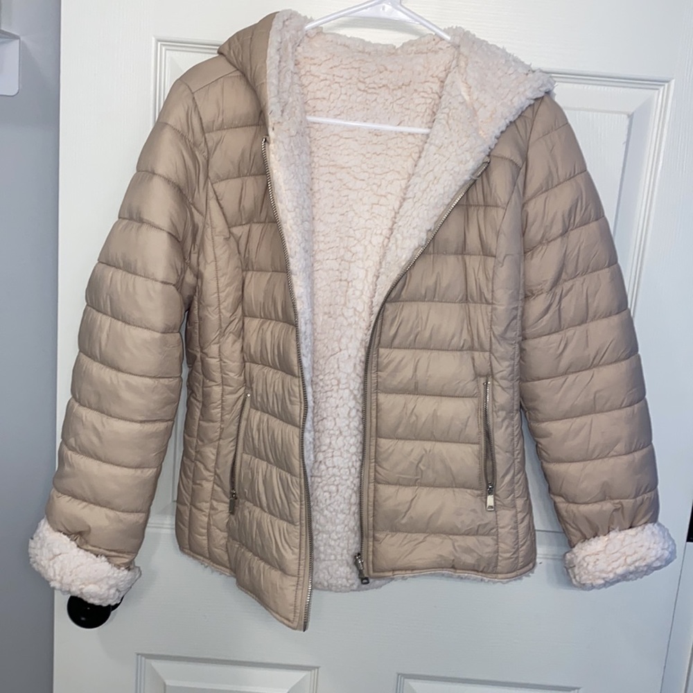 Nude Puffer Jacket - Picture 3 of 4